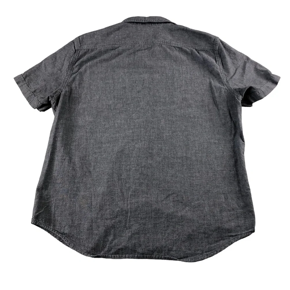 Levis Mens Large Gray Casual Button Down Short Sleeve Shirt, Standard fit - Picture 2 of 7